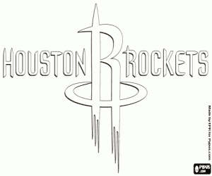 Coloriage Logo de Houston Rockets