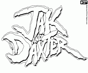 Coloriage Logo de Jak and Daxter