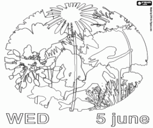 Coloriage Logo de la journée de l'environnement