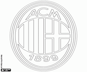 Coloriage Logo de l'AC Milan