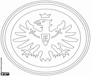 Coloriage Logo de l'Eintracht Francfort