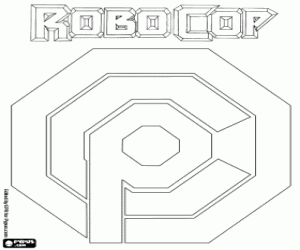 Coloriage Logo de l'OCP de Robocop