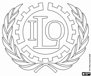 Coloriage Le logo de l'OIT