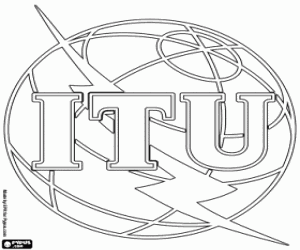 Coloriage Le logo de l'UIT