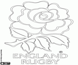 Coloriage Logo de l'équipe anglais de rugby