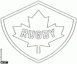 Coloriage Logo de l'équipe canadienne de rugby