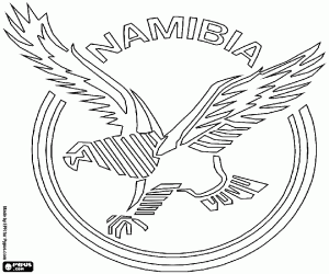 Coloriage Logo de l'équipe namibienne de rugby