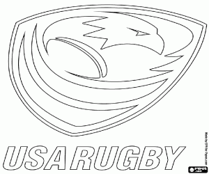 Coloriage Logo de l'équipe USA Rugby