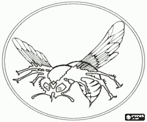 Coloriage Logo de Le Frelon vert