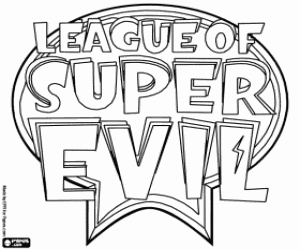 Coloriage Logo de League of Super Evil