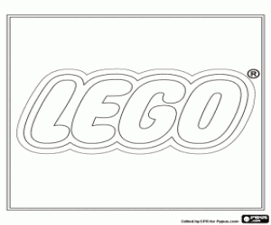 Coloriage Logo de Lego, jeu de construction