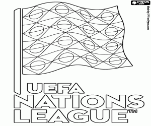 Coloriage Logo de la Ligue des nations de l'UEFA