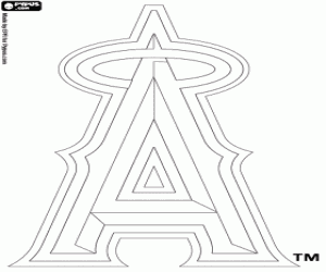Coloriage Logo de Los Angeles Angels de Anaheim