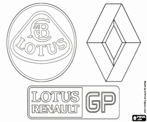 Coloriage Logo de Lotus Renault GP