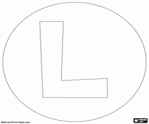 Coloriage Le logo de Luigi