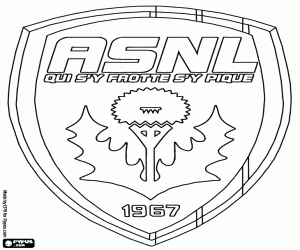 Coloriage Logo de l’ASNL, AS Nancy-Lorraine