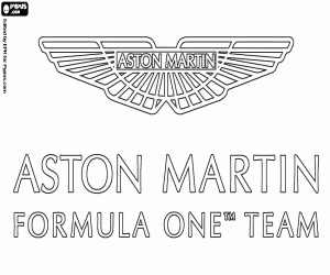 Coloriage Logo de l’équipe de Formule 1 Aston Martin