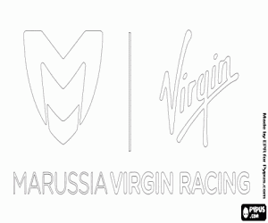 Coloriage Logo de Marussia Virgin Racing