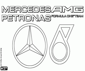 Coloriage Logo de Mercedes AMG Petronas