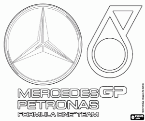 Coloriage Logo de Mercedes GP Petronas F1 Team