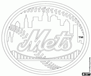 Coloriage Logo de New York Mets