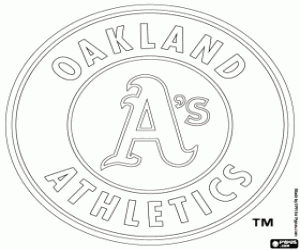 Coloriage Logo de Oakland Athletics
