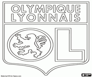 Coloriage Logo de Olympique Lyonnais