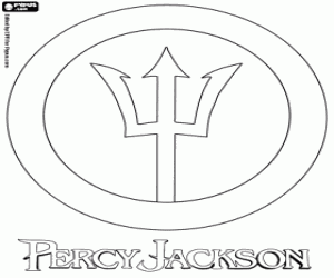 Coloriage Logo de Percy Jackson