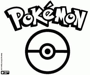 Coloriage Logo de Pokemon et Pokeball