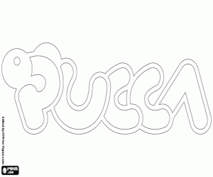 Coloriage Logo de Pucca