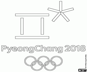 Coloriage Logo de PyeongChang 2018