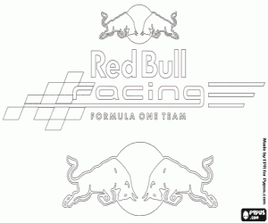 Coloriage Logo de Red Bull Racing