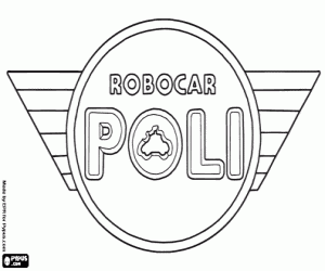Coloriage Logo de Robocar Poli