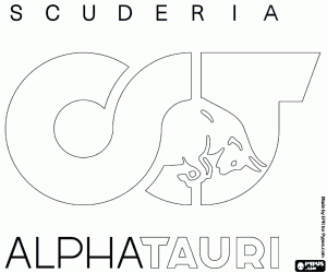 Coloriage Logo de Scuderia AlphaTauri