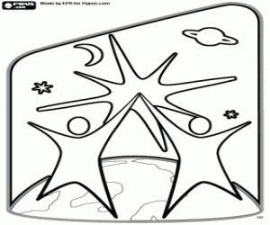 Coloriage Logo de la semaine de l’espace