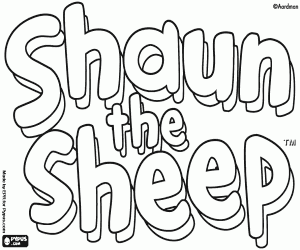 Coloriage Logo de Shaun the Sheep