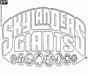 Coloriage Logo de Skylanders Giants