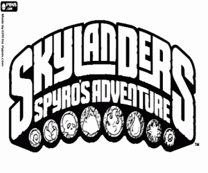 Coloriage Logo de Skylanders, jeu vidéo