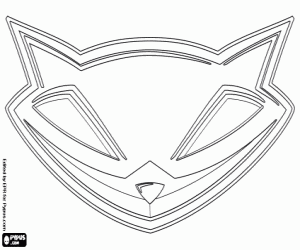 Coloriage Logo de Sly Raccoon, Sly Cooper