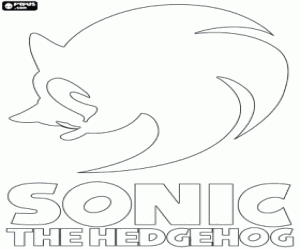 Coloriage Logo de Sonic The Hedgehog