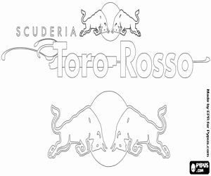 Coloriage Logo de STR, Scuderia Toro Rosso