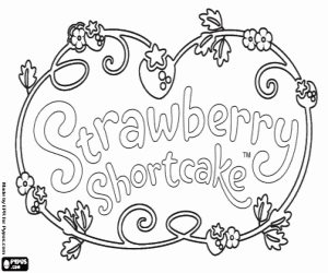 Coloriage Logo de Strawberry Shortcake