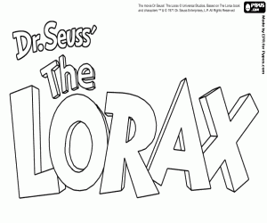 Coloriage Logo de The Lorax