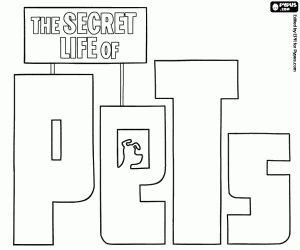 Coloriage Logo de The Secret Life of Pets