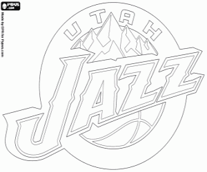 Coloriage Logo de Utah Jazz