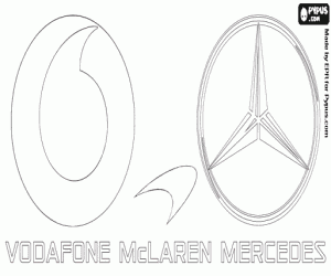 Coloriage Logo de Vodafone McLaren Mercedes