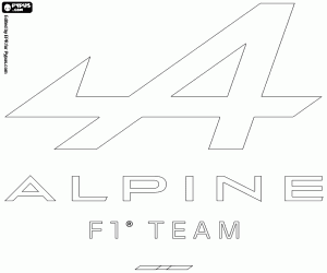 Coloriage Logo del Alpine F1 Team