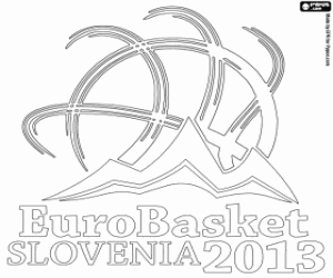 Coloriage Logo EuroBasket 2013 Slovénie