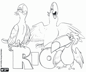 Coloriage Le logo du film Rio 