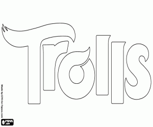 Coloriage Logo du film Trolls